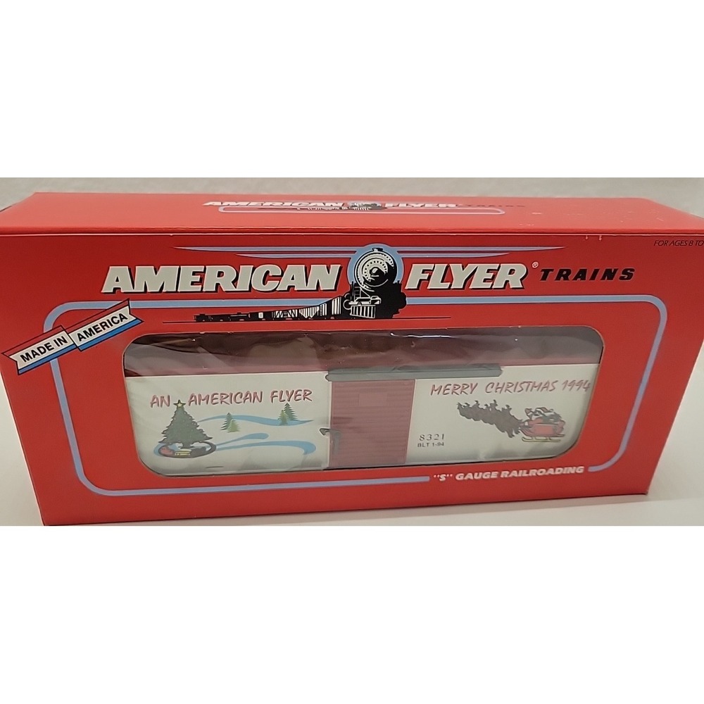 S-Gauge American Flyer Christmas 1994 Boxcar 6-48321 NIB